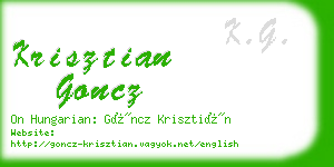 krisztian goncz business card